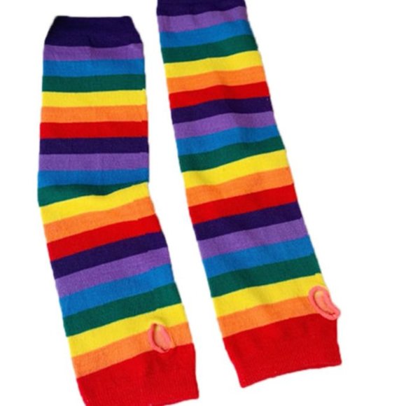 NEW Rainbow Arm Warmers, PRIDE Arm Warmers, NEXT DAY SHIPPING! <3 - Picture 8 of 8